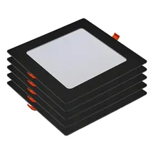 Painel Led Pop Quadrado Embutir Avant 18w 3000k Preto 5 Und Foto  mini 1