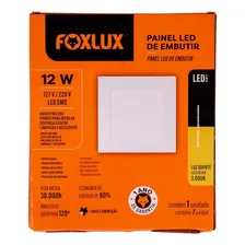 Painel Led Quadrado Embutir 18w 3000k 127/220V Foxlux Foto mini  3