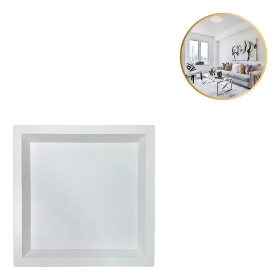 Painel Led Recuado De Sobrepor 18w Plafon Quadrado Foto 1