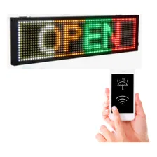 Painel Letreiro Led Multicolor Externo Interno Wifi 100x20cm Bivolt Foto  mini 1