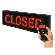 Painel Letreiro Led P10 130x20cm Wifi App Bivolt 127/220v Foto  mini 1