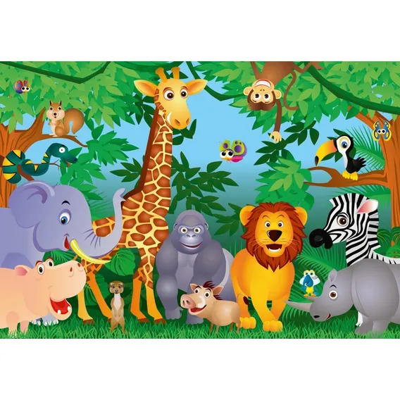 Painel Lona Festa 2,00x1,50m Animais Safari 01 Cor Colorido Foto 1