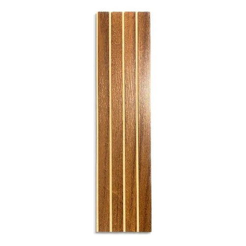 Painel Mdf Placa Madeira Ripada Revestimento Parede 53x15cm Ripado Embuía Foto 1