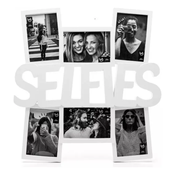 Painel Mural De 6 Fotos 10x15 Selfie Cores Divertidas Cor Branca Foto 1