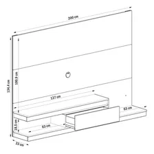 Painel Para Tv Até 60 Polegadas Luxor 1 Gaveta Branco Foto mini 3
