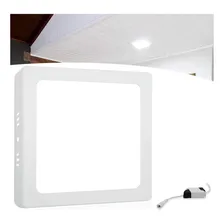 Painel Plafon De Led 12w Teto Sobrepor Quadrado Frio Foto mini 2