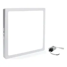 Painel Plafon Led 18w Quadrado Sobrepor Bivolt Branco Frio Foto mini 1
