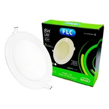 Painel Plafon Led 8w Embutir Redondo Branco Quente Flc Cor Branco Quente 2700K 110V/220V Foto  mini 1