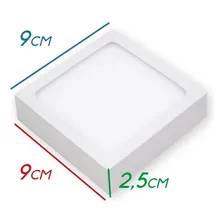 Painel Plafon Led 8w Luminária Sobrepor 9x9cm St1044 Estrutura Branco Luz Branco frio 110V/220V (Bivolt) Foto mini 2