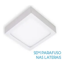 Painel Plafon Led 8w Luminária Sobrepor 9x9cm St1044 Estrutura Branco Luz Branco frio 110V/220V (Bivolt) Foto mini 1