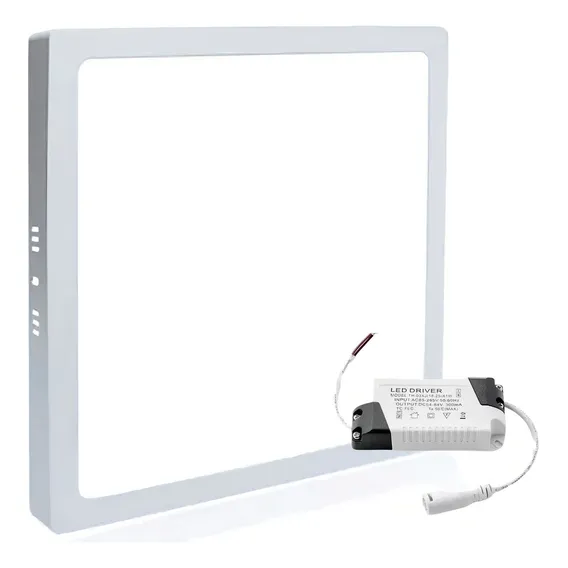 Painel Plafon Led Sobrepor Quadrado Reator Luz Fria 25w 24w Foto 1