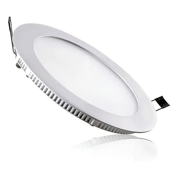 Painel Plafon Paflon Embutir 24w Redondo Luz Branca Bivolt Cor Branco Frio (Luz Branca) 110V 220V (Bivolt) Foto 1