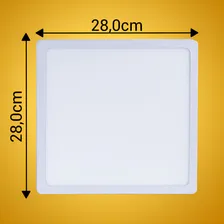 Painel Plafon Sobrepor 30x30 Led Lustre Quadrado 25w 6000k Foto mini 3