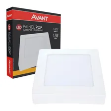 Painel Plafon Sobrepor Quadrado 12w Avant Branco Quente Estrutura Branco-quente Foto  mini 1