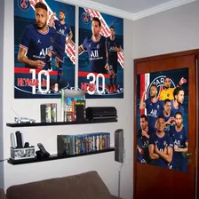 Painel Poster Neymar Psg Paris Saint Germain Decoração Foto mini 2