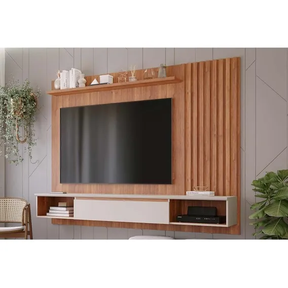 Painel Quarto Tv Até 65 Bahamas Ripado 1 Porta Permóbili Foto 1