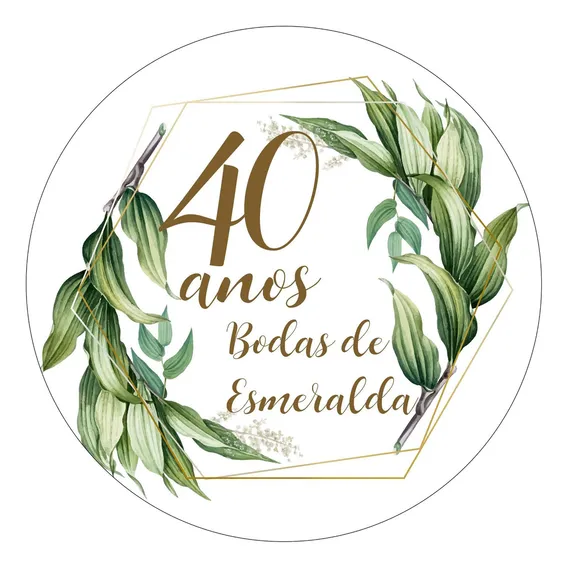 Painel Redondo Ajustável Casamento Bodas Esmeralda - 1,50m Foto 1