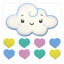 Painel Relevo Para Decoração Festa Chuva De Amor Nuvem Azul Foto  mini 1