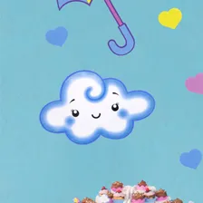 Painel Relevo Para Decoração Festa Chuva De Amor Nuvem Azul Foto mini  3