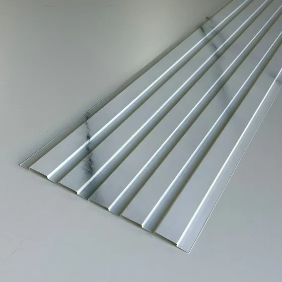 Painel Ripado Versátil 270 X 27cm Cor Marmorizado Foto 1