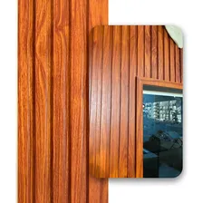 Painel Ripados Madeira Ecológica 2,90 X 0,15 - Mogno Painel Ripado Foto mini  3