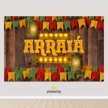 Painel Sublimado Festa Junina Horizontal 1,00x1,50m Decoração Arraiá 3d Foto mini  3
