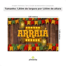 Painel Sublimado Festa Junina Horizontal 1,00x1,50m Decoração Arraiá 3d Foto mini  2