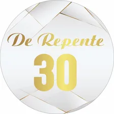 Painel Tecido Redondo De Repente 30 Dourado - 150x150 Foto mini 1