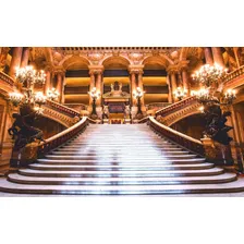Painel Tecido Sublimado Escadaria Opera Garnier -300x200cm Cor Colorido Personagem Realeza Foto mini 1