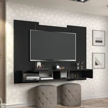 Painel Tv 42 Polegadas Mônaco Preto Brilho Cambel Foto  mini 1