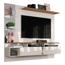 Painel Tv Intense Lukaliam Off White / Damasco Foto  mini 1