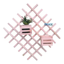 Painel Vertical Floreira Treliça 70x70cm 2 Cachepot Neonx Foto mini 1