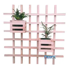 Painel Vertical Floreira Treliça 70x70cm 2 Cachepot Neonx Foto mini 3