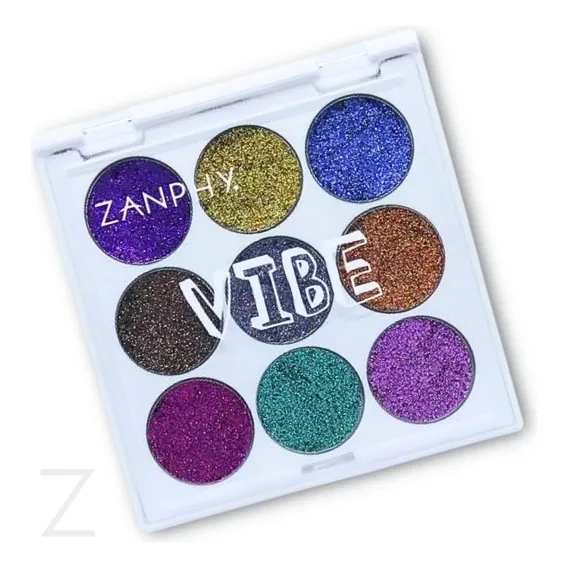 Paleta De Glitter Linha Holográfica Zanphy Maquiagem Make Foto 1