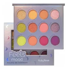 Paleta De Sombras 12 Tons Feels Mood Ruby Rose Foto mini  2