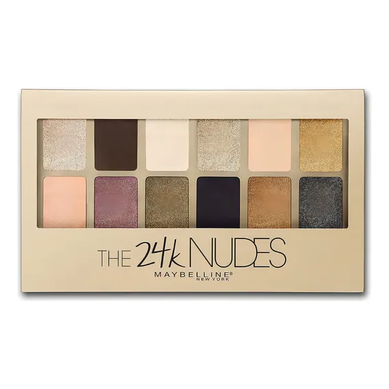 Paleta De Sombras Maybelline 24k Nudes Naked 12 Cores Cor da sombra Brillante, metálico Foto 1