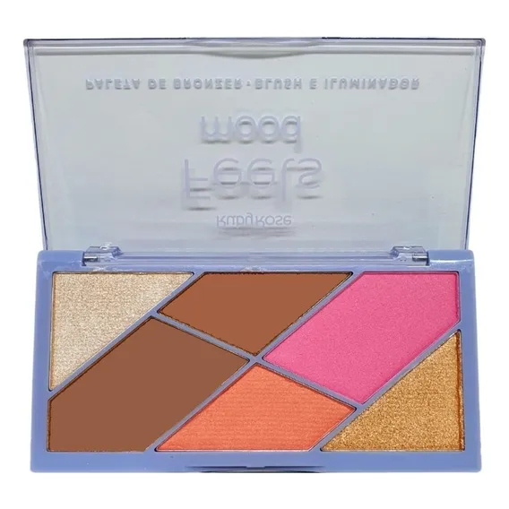 Paleta Iluminador E Contorno Cheek Play Ruby Rose Hb-7502 Foto 1