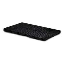 Palete Reforçado Pallets Estrados Piso Plástico 100x60x4,5cm Cor Preto Foto  mini 1