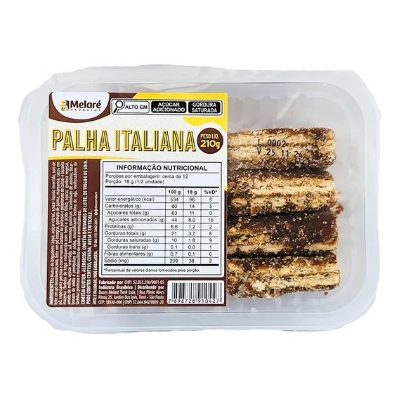 Palha Italiana Melaré 210g Foto 1