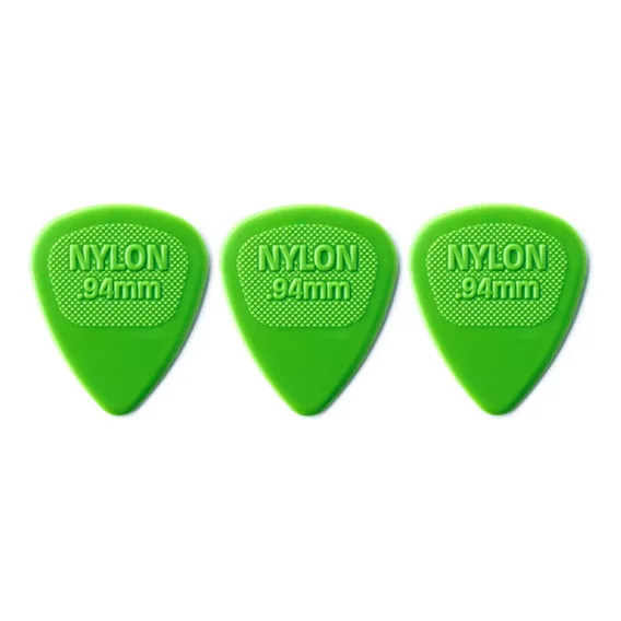 Palheta Dunlop Nylon Midi 0,94mm Verde 3 Unidades Foto 1