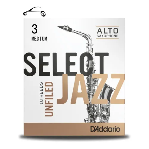 Palheta Sax Alto Select Jazz Unfiled Rico Daddario 3m Cx/10 Foto 1