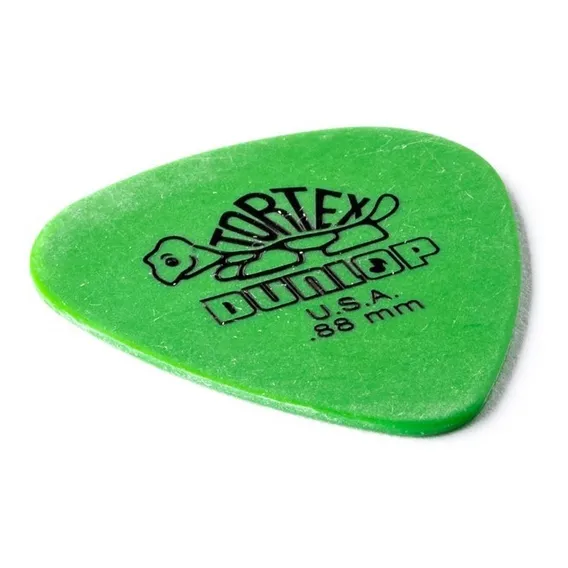 Palheta Tortex 0,88mm Verde Pacote Com 12 Dunlop Foto 1