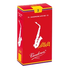 Palheta Vandoren Para Sax Alto 2 Java Red Cut Caixa Com 10 Foto mini 2