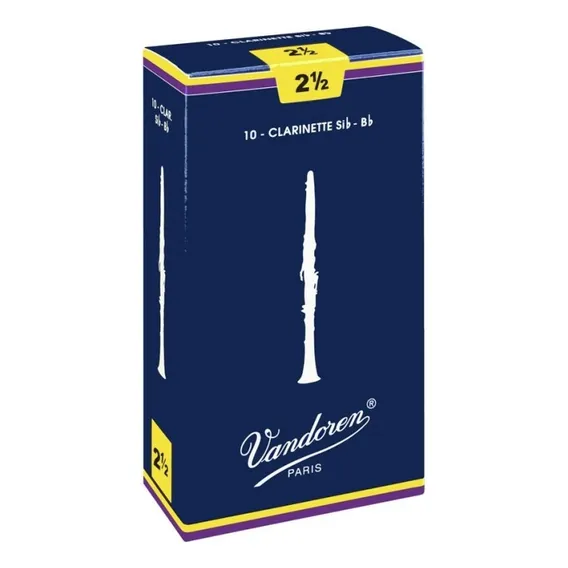 Palheta Vandoren Tradicional 2,5 Clarinete Sib Caixa Com 10 Foto 1