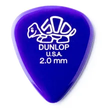 Palhetas Dunlop Delrin 500 2,0mm - 12 Un Cor Azul Tamanho Pesado Foto  mini 1