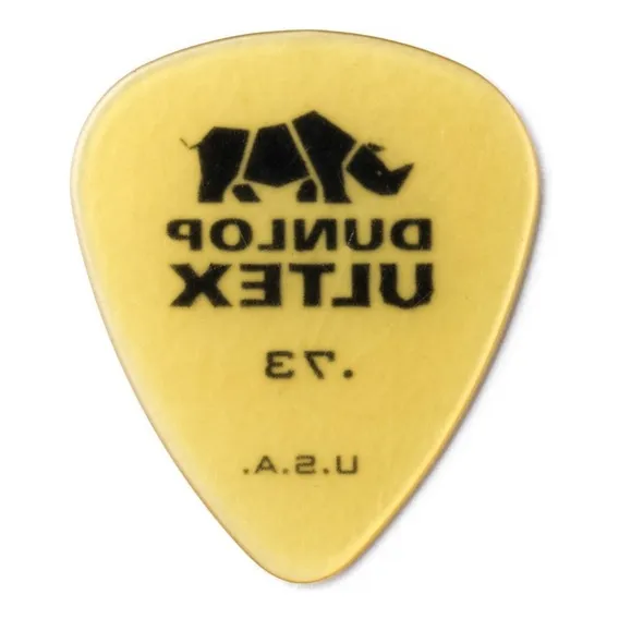 Palhetas Dunlop Ultex 0,73mm - 12 Palhetas Cor Amarela Tamanho Médio Foto 1