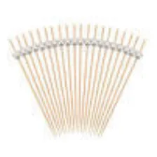 Palito Bambu Petisco Bolinha 12cm C/20 Un Resistente Cor Perolado Branco Palito Petisco Bolinha Foto  mini 1