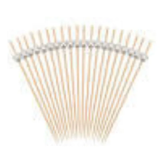 Palito Bambu Petisco Bolinha 12cm C/20 Un Resistente Cor Perolado Branco Palito Petisco Bolinha Foto 1