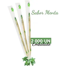 Palito Dente Bambu Sabor Menta Embalado Natural Caixa 2.000 Foto mini 2