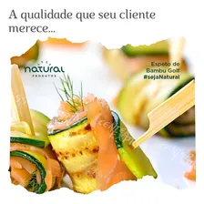 Palito Espetinho Bambu Gourmet Golf Pacote C/50un 9cm Foto mini 3